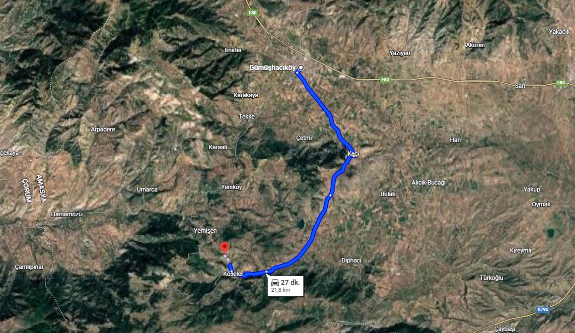  ELMAKIRI KÖSELER KÖYÜMÜZDE 7.350 M² TARLAMIZ SATILIKTIR. - AMASYA GÜMÜŞHACIKÖY fotoğraf 4